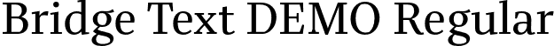 Bridge Text DEMO Regular font - BridgeTextDEMO-Regular.otf