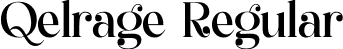 Qelrage Regular font - Qelrage.otf