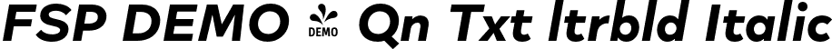 FSP DEMO - Qn Txt ltrbld Italic font - Fontspring-DEMO-quinoatext-ultrabolditalic.otf