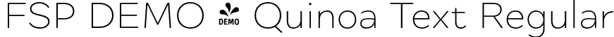 FSP DEMO - Quinoa Text Regular font - Fontspring-DEMO-quinoatext-regular.otf