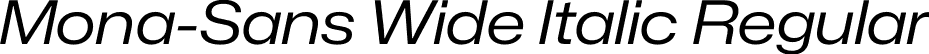 Mona-Sans Wide Italic Regular font - Mona-Sans-RegularWideItalic.otf