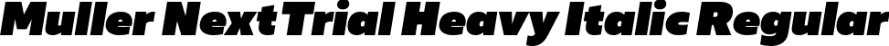 Muller Next Trial Heavy Italic Regular font - MullerNextTrial-HeavyItalic.otf