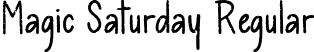 Magic Saturday Regular font - Magic Saturday.otf