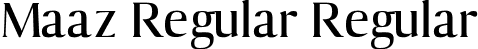 Maaz Regular Regular font - maaz-regulardemo.otf