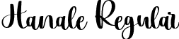 Hanale Regular font - Hanale.ttf