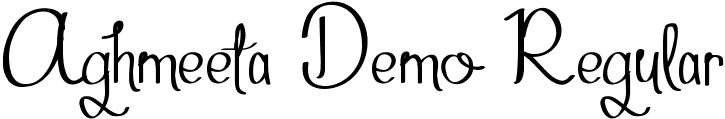 Aghmeeta Demo Regular font - AghmeetaDemoRegular.ttf