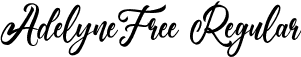 AdelyneFree Regular font - AdelyneFree.ttf