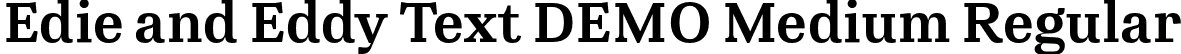 Edie and Eddy Text DEMO Medium Regular font - EdieandEddyTextDEMO-Medium.otf