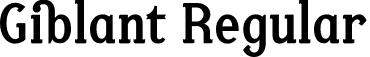 Giblant Regular font - Giblant.otf