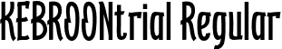 KEBROONtrial Regular font - KEBROONtrial.otf