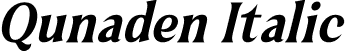 Qunaden Italic font - Qunaden-Italic.otf