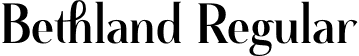 Bethland Regular font - Bethland.otf