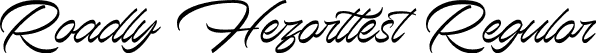 Roadly Hezarttest Regular font - Roadly-Hezarttest.otf