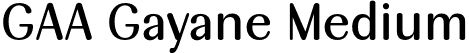 GAA Gayane Medium font - GAAGayane-Medium.otf