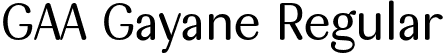 GAA Gayane Regular font - GAA_Gayane_Reg.otf