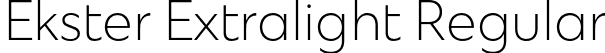 Ekster Extralight Regular font - Ekster-Extralight.otf