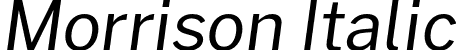 Morrison Italic font - Morrison-Italic.otf