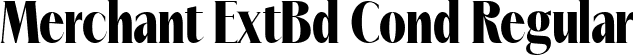 Merchant ExtBd Cond Regular font - Merchant-ExtraBoldCondensed.ttf