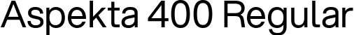 Aspekta 400 Regular font - Aspekta-400.otf