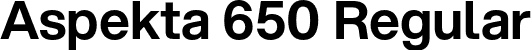 Aspekta 650 Regular font - Aspekta-650.otf