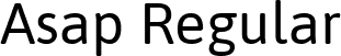 Asap Regular font - Asap-Regular.ttf