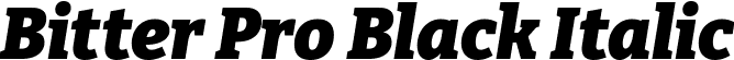 Bitter Pro Black Italic font - BitterPro-BlackItalic.ttf