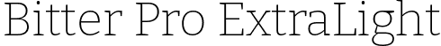 Bitter Pro ExtraLight font - BitterPro-ExtraLight.ttf