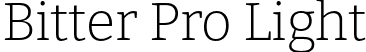 Bitter Pro Light font - BitterPro-Light.otf