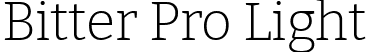 Bitter Pro Light font - BitterPro-Light.ttf