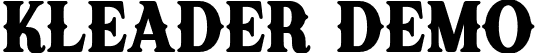 Kleader Demo font - kleaderdemo-p7vnv.otf