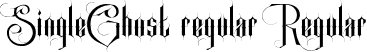 SingleGhost regular Regular font - singleghost-regular.ttf