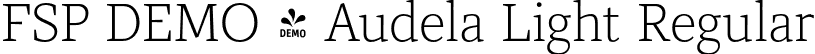 FSP DEMO - Audela Light Regular font - Fontspring-DEMO-audela-light.otf