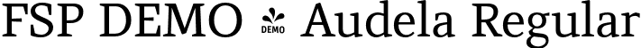 FSP DEMO - Audela Regular font - Fontspring-DEMO-audela-regular.otf