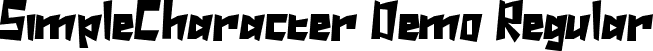 SimpleCharacter Demo Regular font - SimpleCharacterDemoRegular.ttf