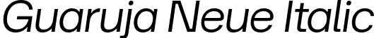 Guaruja Neue Italic font - GuarujaNeue-Italic.otf