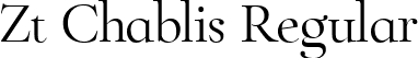 Zt Chablis Regular font - ZtChablisRegular-51Y1L.ttf