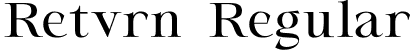 Retvrn Regular font - retvrn.otf