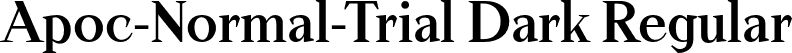 Apoc-Normal-Trial Dark Regular font - Apoc-Normal-Trial-Dark.otf