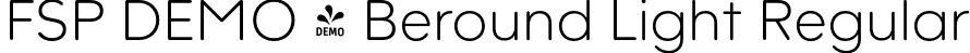 FSP DEMO - Beround Light Regular font - Fontspring-DEMO-beround-light.otf