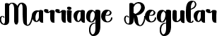 Marriage Regular font - Marriage.ttf