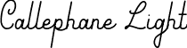 Callephane Light font - CallephaneLight-owvZa.ttf