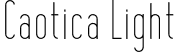 Caotica Light font - Caotica-Light.otf