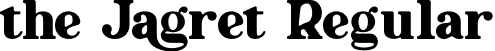 the Jagret Regular font - TheJagret-9YJXj.otf