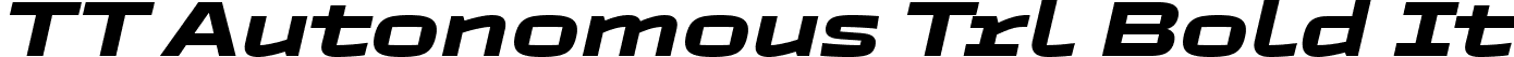 TT Autonomous Trl Bold It font - TT-Autonomous-Trial-Bold-Italic.ttf