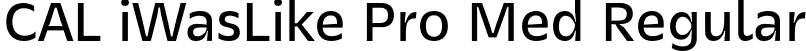 CAL iWasLike Pro Med Regular font - CALiWasLikePro-Medium.otf