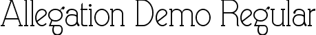 Allegation Demo Regular font - AllegationDemoRegular.ttf