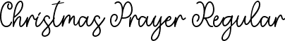 Christmas Prayer Regular font - Christmas Prayer OTF Personal.otf