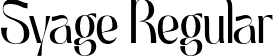 Syage Regular font - syageregular-x3vwo.otf