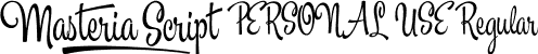 Masteria Script PERSONAL USE Regular font - masteriascriptpersonaluseregular-qzejv.otf