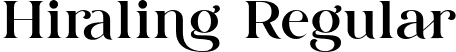 Hiraling Regular font - Hiraling-Regular.otf